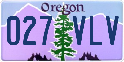 OR license plate 027VLV