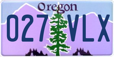 OR license plate 027VLX