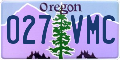 OR license plate 027VMC