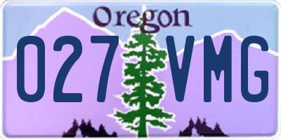 OR license plate 027VMG