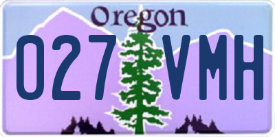 OR license plate 027VMH