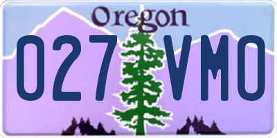 OR license plate 027VMO