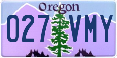 OR license plate 027VMY