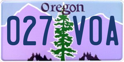 OR license plate 027VOA