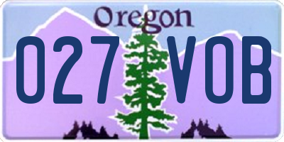 OR license plate 027VOB