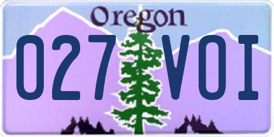 OR license plate 027VOI