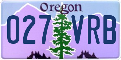 OR license plate 027VRB