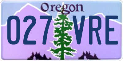 OR license plate 027VRE