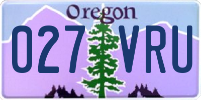 OR license plate 027VRU