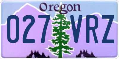 OR license plate 027VRZ