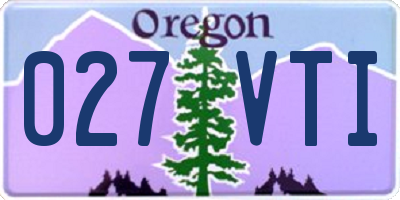 OR license plate 027VTI