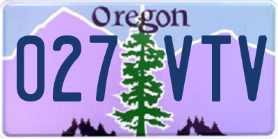 OR license plate 027VTV
