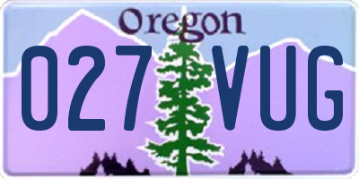 OR license plate 027VUG