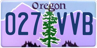OR license plate 027VVB