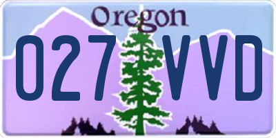 OR license plate 027VVD