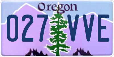 OR license plate 027VVE