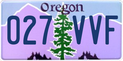 OR license plate 027VVF