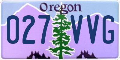 OR license plate 027VVG