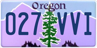 OR license plate 027VVI