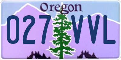 OR license plate 027VVL