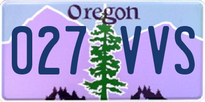OR license plate 027VVS
