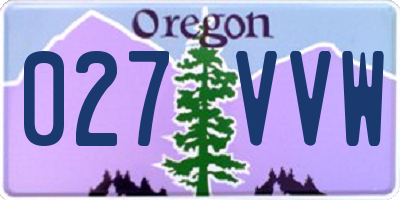OR license plate 027VVW
