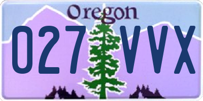 OR license plate 027VVX