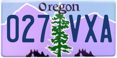 OR license plate 027VXA