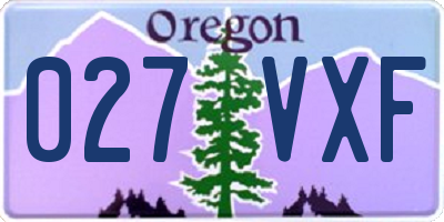 OR license plate 027VXF