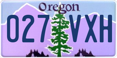 OR license plate 027VXH