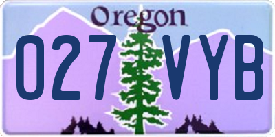OR license plate 027VYB
