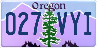 OR license plate 027VYI