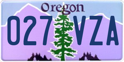 OR license plate 027VZA