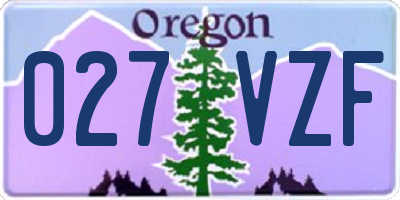 OR license plate 027VZF