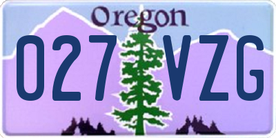 OR license plate 027VZG