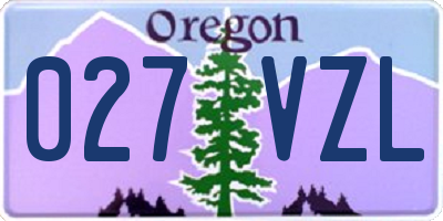 OR license plate 027VZL