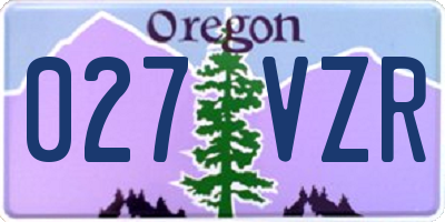 OR license plate 027VZR