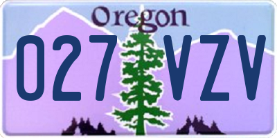 OR license plate 027VZV