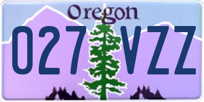 OR license plate 027VZZ