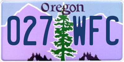 OR license plate 027WFC