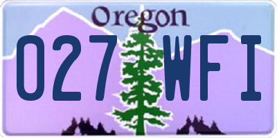 OR license plate 027WFI