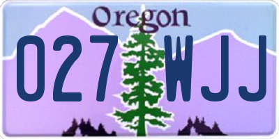 OR license plate 027WJJ