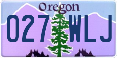 OR license plate 027WLJ