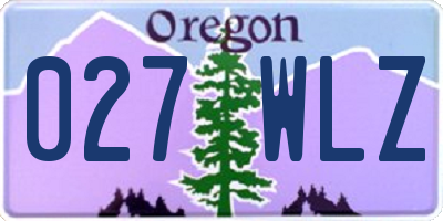 OR license plate 027WLZ