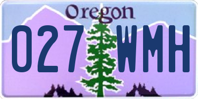 OR license plate 027WMH