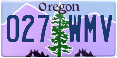 OR license plate 027WMV