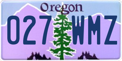 OR license plate 027WMZ