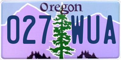 OR license plate 027WUA