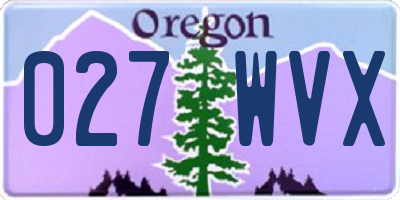 OR license plate 027WVX