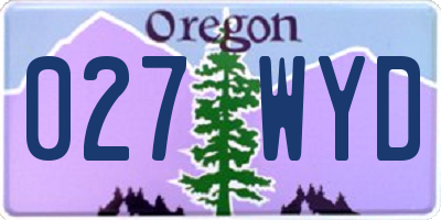 OR license plate 027WYD